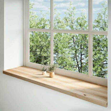 Vensterbanken 2 st onbehandeld 160x40x2 cm massief eikenhout 2