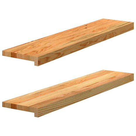 Vensterbanken 2 st 90x20x2 cm massief eikenhout lichtbruin 1