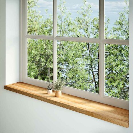 Vensterbanken 2 st 160x30x2 cm massief eikenhout lichtbruin 2