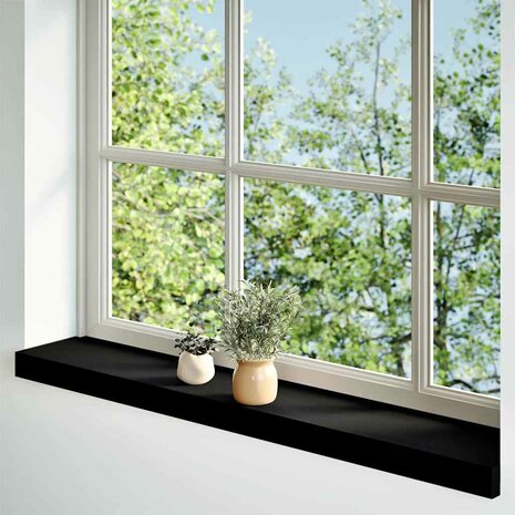 Vensterbanken 2 st 70x15x2 cm massief eikenhout bruin-zwart 2