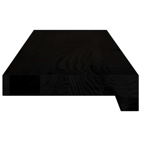 Vensterbanken 2 st 70x15x2 cm massief eikenhout bruin-zwart 5