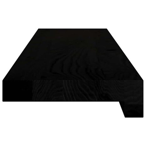 Vensterbanken 2 st 80x15x2 cm massief eikenhout bruin-zwart 5