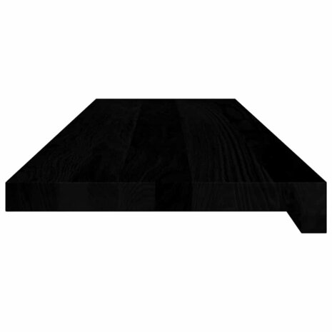 Vensterbanken 2 st 90x25x2 cm massief eikenhout bruin-zwart 5
