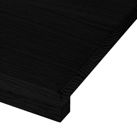 Vensterbanken 2 st 90x25x2 cm massief eikenhout bruin-zwart 8