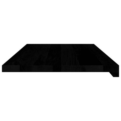 Vensterbanken 2 st 80x40x2 cm massief eikenhout bruin-zwart 5