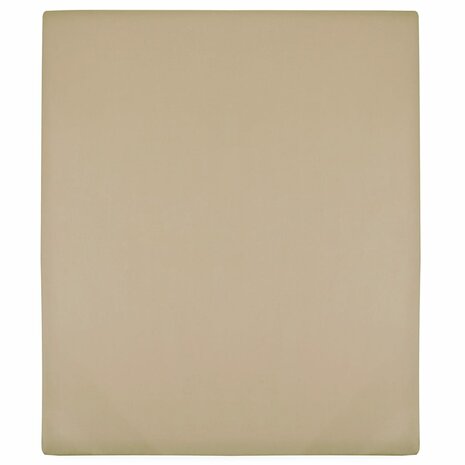 Hoeslakens jersey 2 st 90x200 cm katoen taupe 1