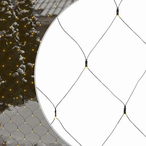 Kerstnetverlichting 306 LED's binnen en buiten 3x3 m warmwit 1