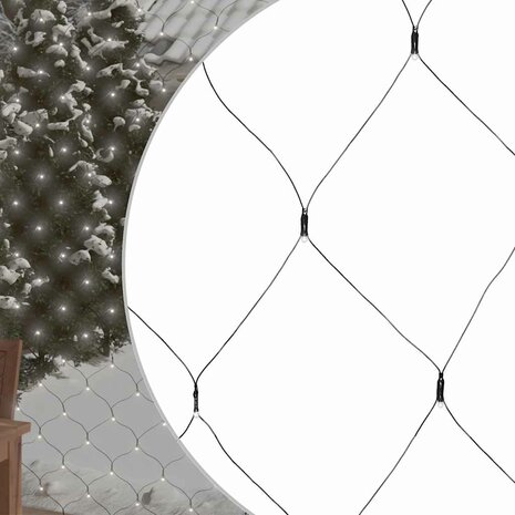 Kerstnetverlichting 306 LED's binnen en buiten 3x3 m koudwit 1