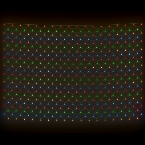 Kerstnetverlichting 306 LED's binnen/buiten 3x3 m meerkleurig 4