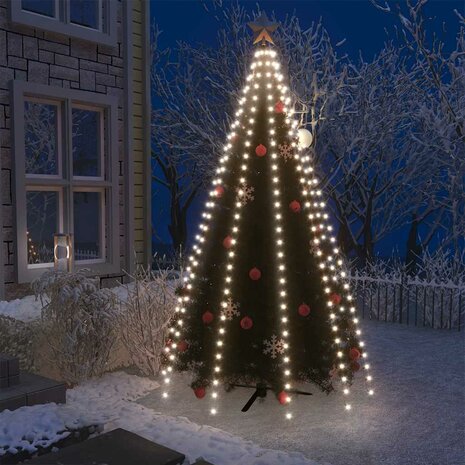 Kerstboomverlichting met 250 LED's koudwit net 250 cm 1