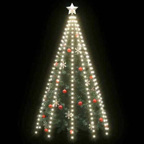 Kerstboomverlichting met 250 LED's koudwit net 250 cm 3