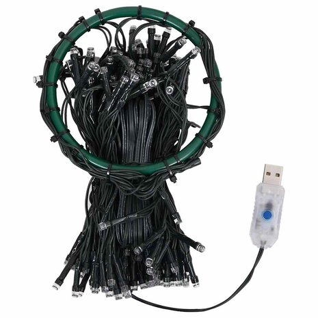 Kerstboomverlichting met 250 LED's koudwit net 250 cm 5