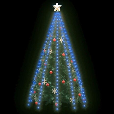 Kerstboomverlichting met 250 LED's blauw net 250 cm 3