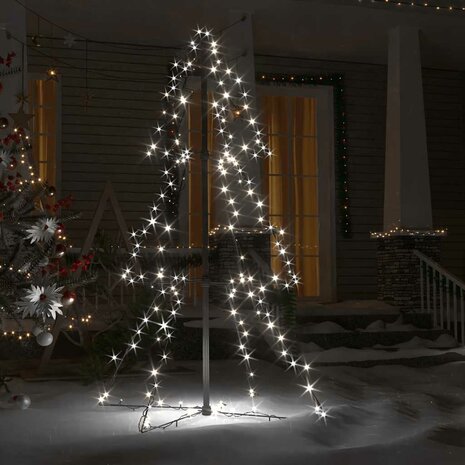Kegelkerstboom 160 LED's binnen en buiten 78x120 cm 3