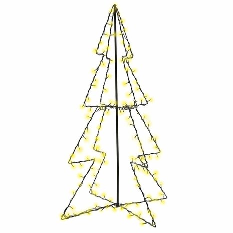 Kegelkerstboom 160 LED's binnen en buiten 78x120 cm 2