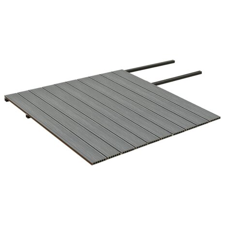 Terrasplanken met accessoires 25 m&sup2; 4 m HKC bruin en grijs 5