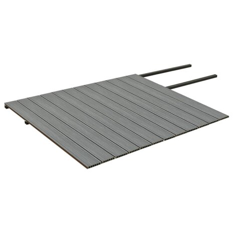 Terrasplanken met accessoires 30 m&sup2; 4 m HKC bruin en grijs 5