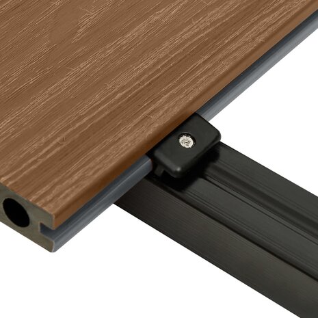Terrasplanken met accessoires 35 m&sup2; 4 m HKC bruin en grijs 9