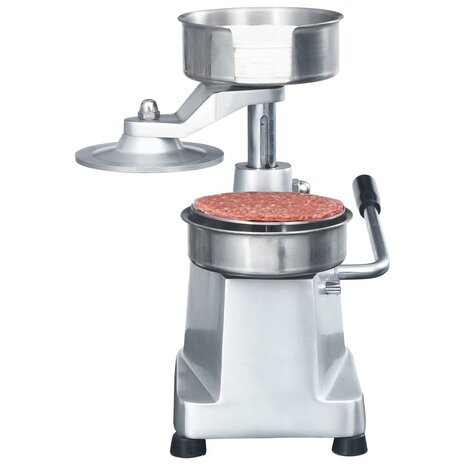 Hamburgerpersmachine met 500 scheidingsbladen 10 cm aluminium 7