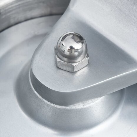 Hamburgerpersmachine met 500 scheidingsbladen 10 cm aluminium 9