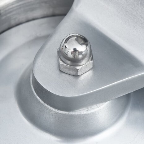 Hamburgerpersmachine met 500 scheidingsbladen 13 cm aluminium 8