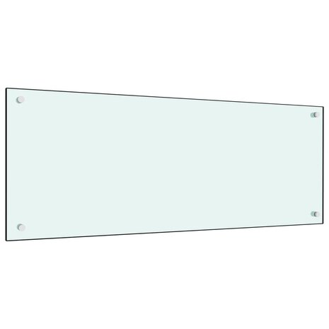Spatscherm keuken 100x40 cm gehard glas melkwit 1