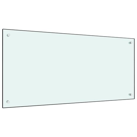 Spatscherm keuken 100x50 cm gehard glas melkwit 1