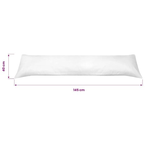 Zijslaapkussen 40x145 cm wit 4