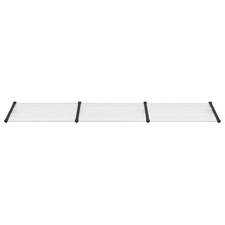 Deurluifel 358,5x90 cm polycarbonaat zwart en transparant 3