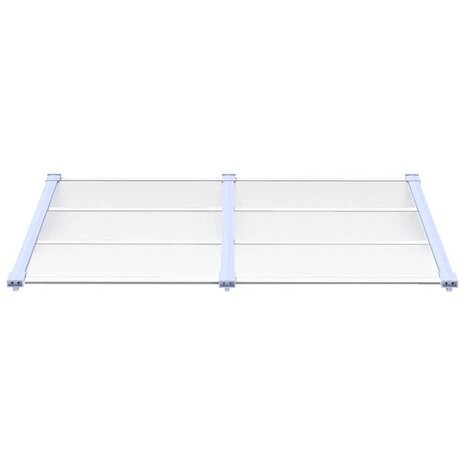 Deurluifel 152,5x90 cm polycarbonaat grijs en transparant 3