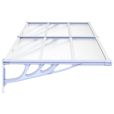 Deurluifel 199x90 cm polycarbonaat grijs en transparant 4