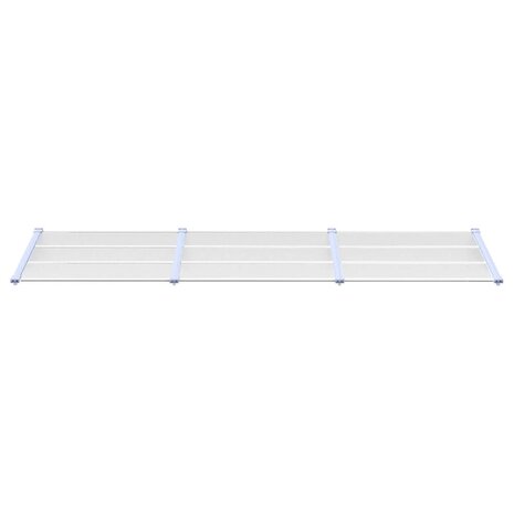 Deurluifel 297,5x90 cm polycarbonaat grijs en transparant 3