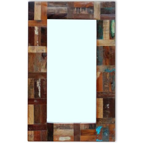 Spiegel 80x50 cm massief gerecycled hout 1