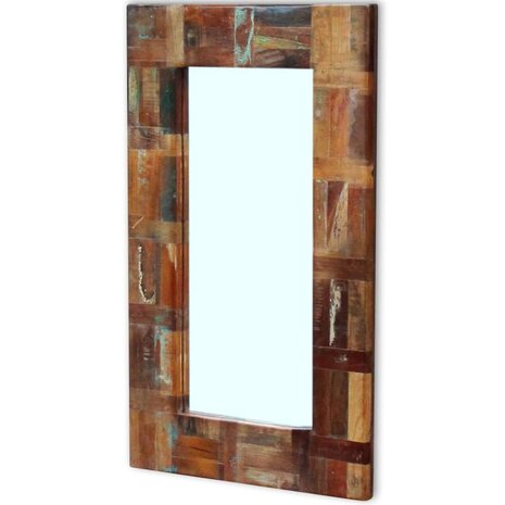 Spiegel 80x50 cm massief gerecycled hout 3