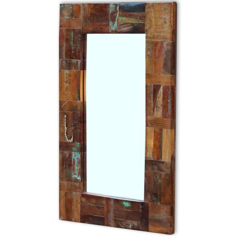 Spiegel 80x50 cm massief gerecycled hout 4