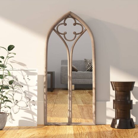 Spiegel 100x45 cm ijzer zandkleurig 1