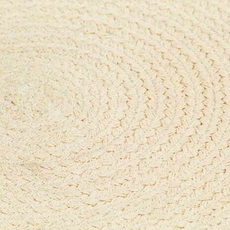 Placemats 4 st rond 38 cm katoen natuurlijk  3