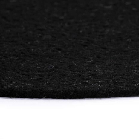 Placemats 4 st rond 38 cm katoen effen zwart  4
