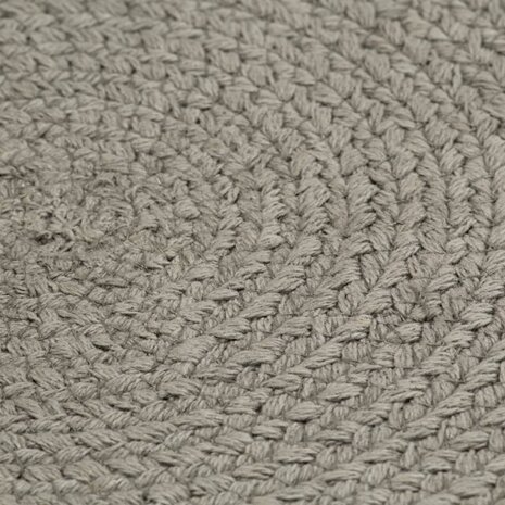 Placemats 4 st rond 38 cm katoen effen grijs 4