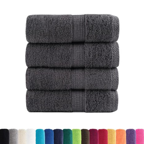 Gastendoekjes SOLUND 4 st 600 g/m&sup2; 30x50 cm antracietkleur 2