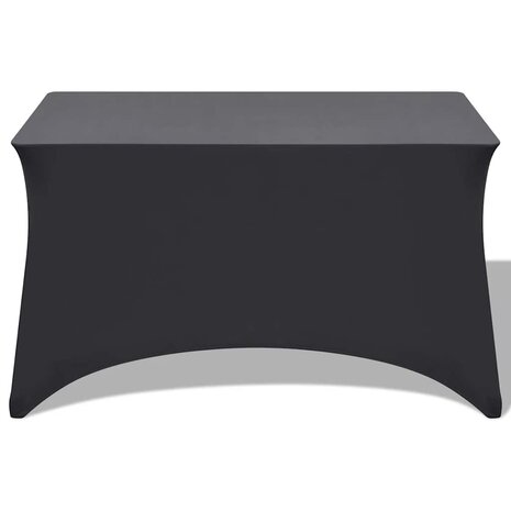 Tafelhoes stretch antraciet 183x76x74 cm 2 st 2