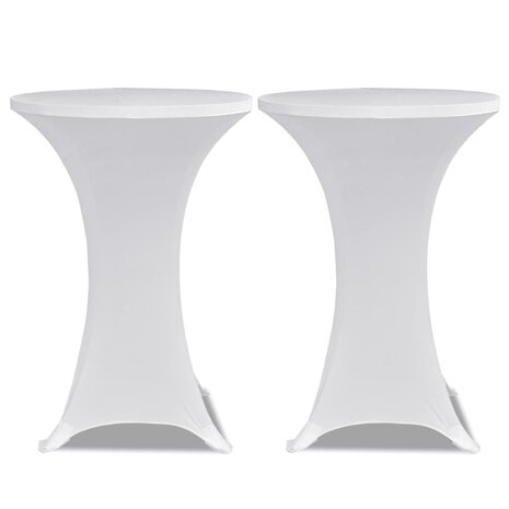 Statafelhoes Stretch &Oslash;70cm Wit (2 stuks) 2