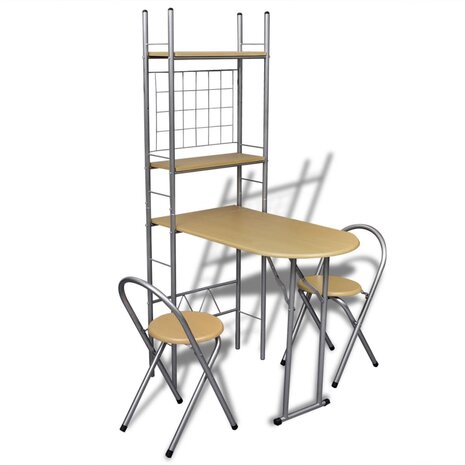 Ontbijttafelset met twee stoelen (inklapbaar) 1