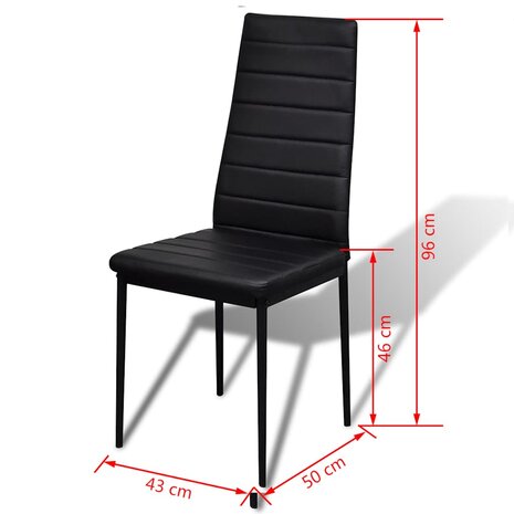 5-delige Eethoek zwart 5