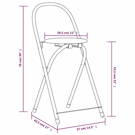 Eetkamerset opvouwbaar zwart MDF 5-dlg 7