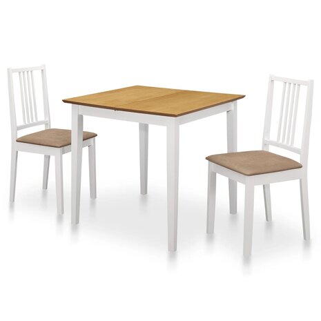 3-delige Eethoek MDF wit 1