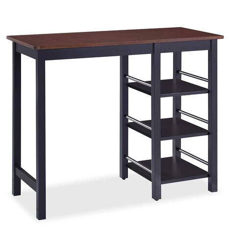 3-delige Barset MDF zwart 4