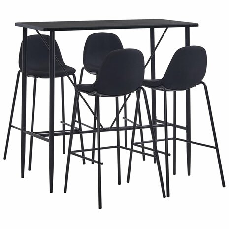 5-delige Barset stof zwart 1