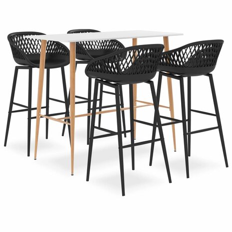 5-delige Barset wit en zwart 1