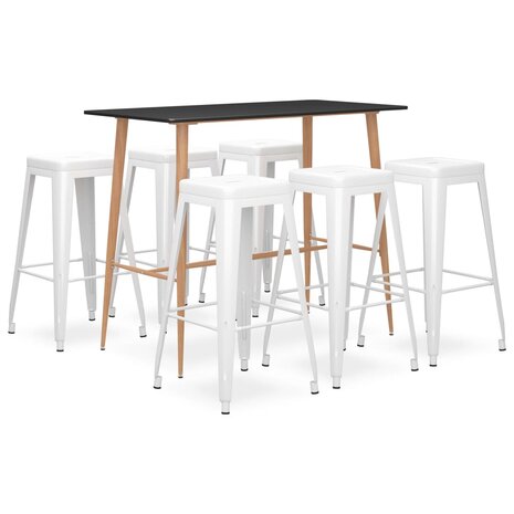 7-delige Barset zwart en wit 1